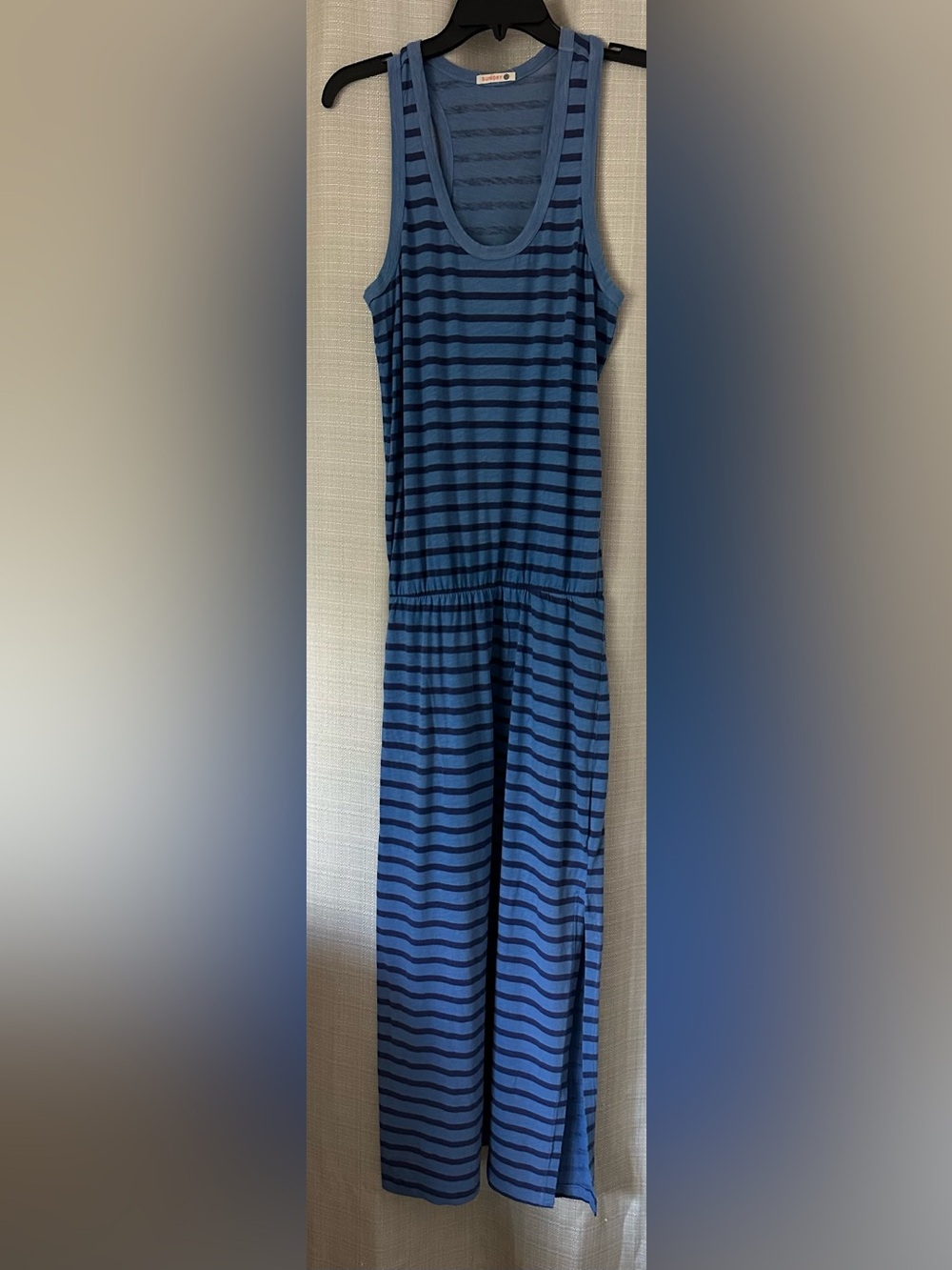 Sundry women’s Striped maxi tank dress Navy & Blue Medium